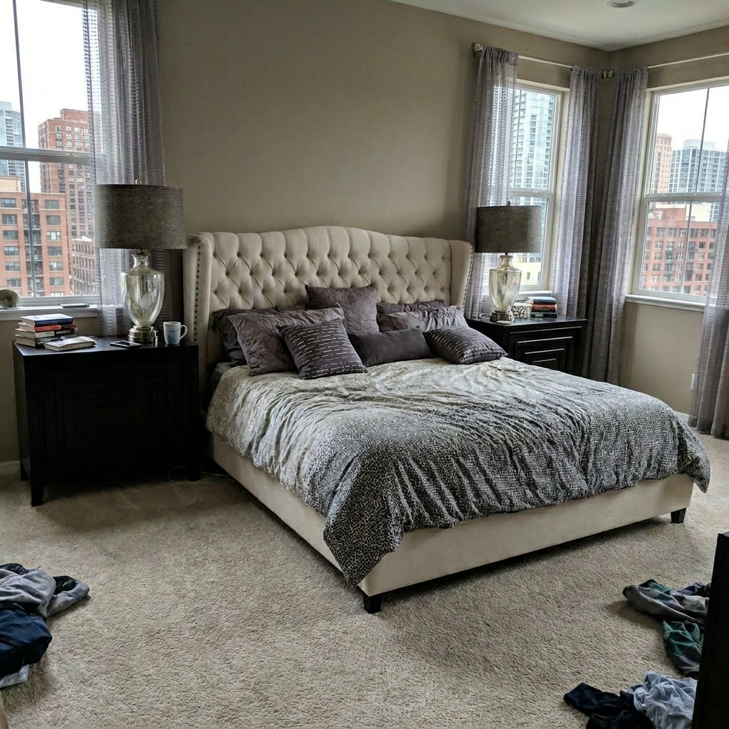 Bedroom before painting
