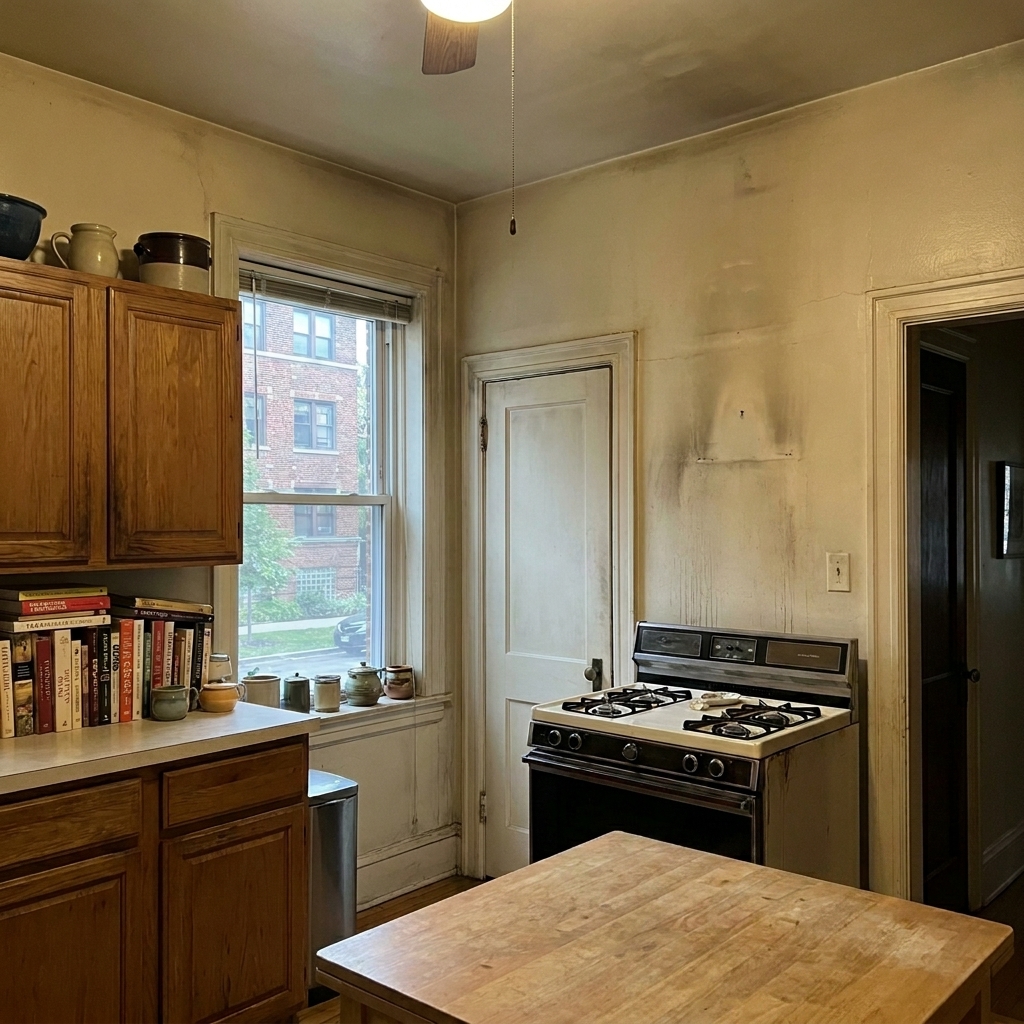Kitchen before painting